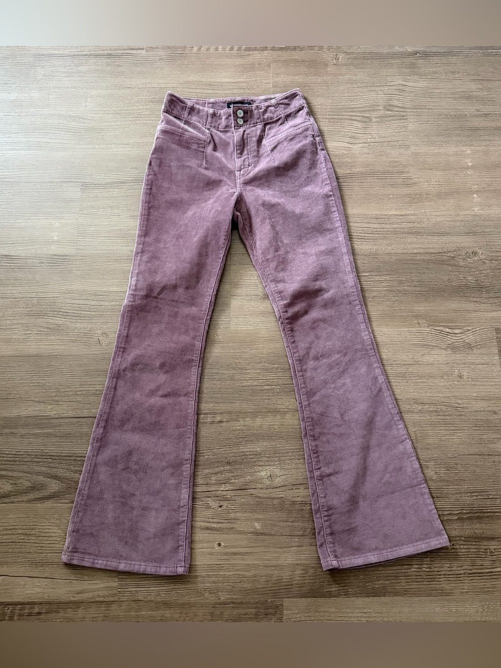 Lucky Brand Stevie High Rise Flare Purple Corduroy Pants 4 27R